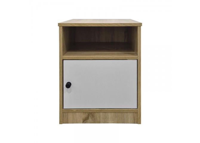Κομοδίνο Lenea pakoworld sonoma-λευκό 40x40x50εκ