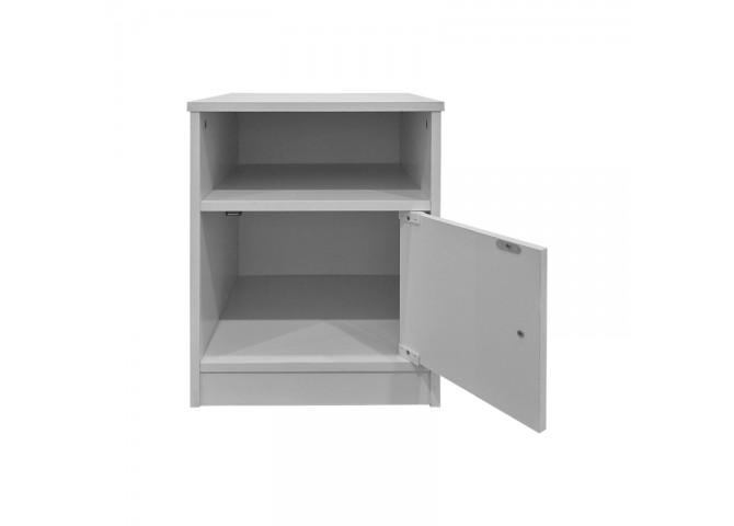Κομοδίνο Lenea pakoworld λευκό 40x40x50εκ