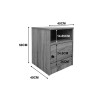 Κομοδίνο Lenea pakoworld λευκό 40x40x50εκ