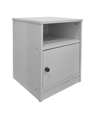 Κομοδίνο Lenea pakoworld λευκό 40x40x50εκ