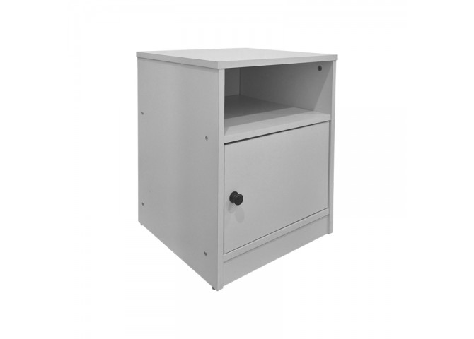 Κομοδίνο Lenea pakoworld λευκό 40x40x50εκ