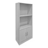 Βιβλιοθήκη Tekaro pakoworld λευκή 60x30x120εκ