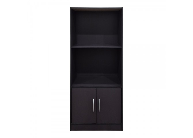 Βιβλιοθήκη Tekaro pakoworld ανθρακί 60x30x120εκ