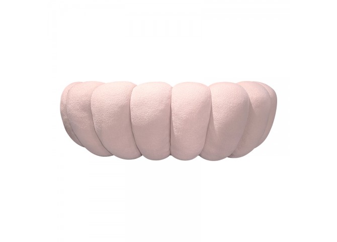 Καναπές Embrace pakoworld μπουκλέ ύφασμα σε ροζ απόχρωση 180x105x65εκ