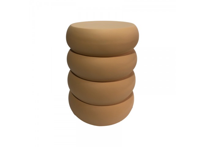 Βοηθητικό τραπέζι Venezia pakoworld MGO  terracotta Φ35x46εκ