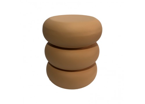 Βοηθητικό τραπέζι Zoubi pakoworld MGO  terracotta Φ35x43εκ