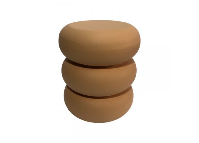 Βοηθητικό τραπέζι Zoubi pakoworld MGO  terracotta Φ35x43εκ