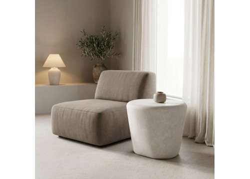 Βοηθητικό τραπέζι Fedris pakoworld mdf λευκό Φ56x45εκ