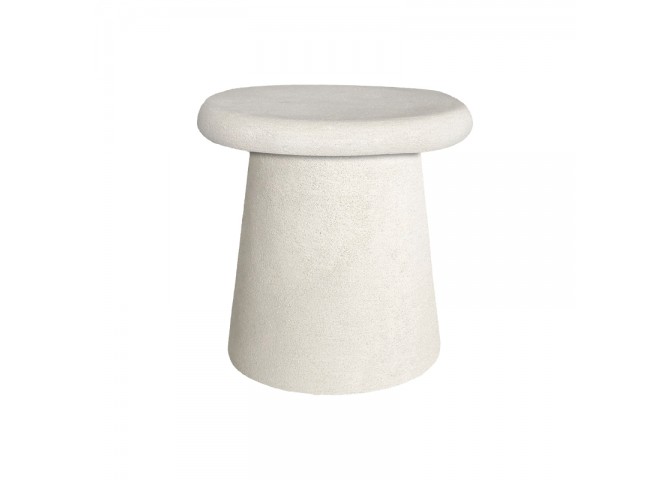 Βοηθητικό τραπέζι Herona pakoworld mdf λευκό Φ47x48εκ