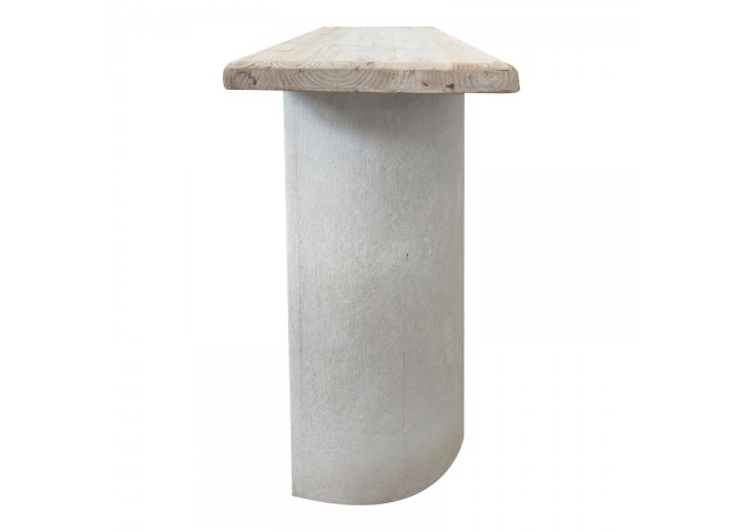 Κονσόλα Jeckie pakoworld ξύλο ελάτου-mdf oak-λευκό 120x38x80εκ