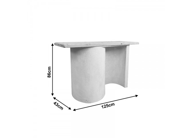 Κονσόλα Jeckie pakoworld ξύλο ελάτου-mdf oak-λευκό 120x38x80εκ