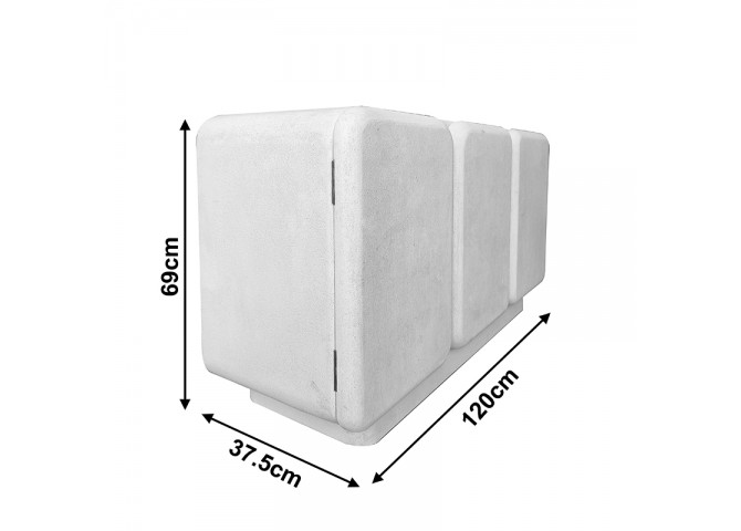 Μπουφές Kooldio pakoworld mdf λευκό 120x37.5x69εκ