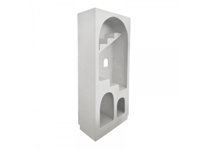 Βιβλιοθήκη-ραφιέρα Boolten pakoworld mdf λευκό 80x38x190εκ