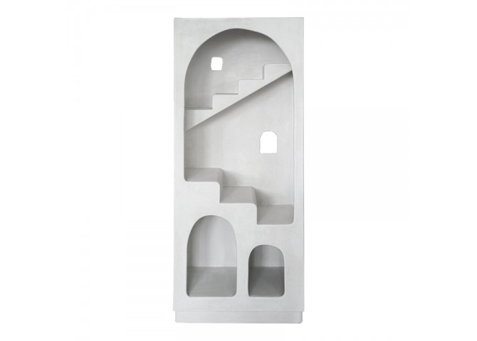 Βιβλιοθήκη-ραφιέρα Boolten pakoworld mdf λευκό 80x38x190εκ