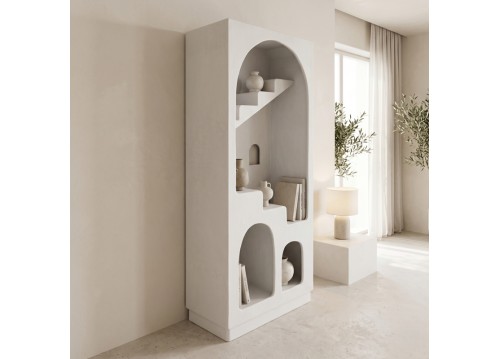 Βιβλιοθήκη-ραφιέρα Boolten pakoworld mdf λευκό 80x38x190εκ