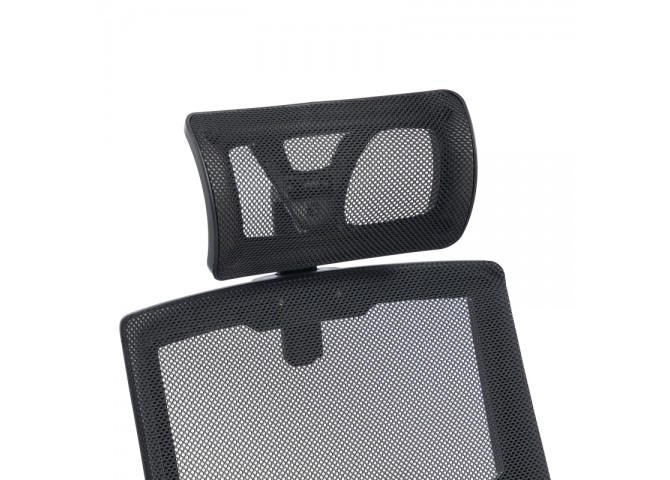 Καρέκλα γραφείου Plymot pakoworld mesh χρώμα μαύρο 48x58x112-122εκ