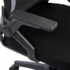 Καρέκλα γραφείου Plymot pakoworld mesh χρώμα μαύρο 48x58x112-122εκ