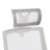 Καρέκλα γραφείου Plymot pakoworld λευκή - mesh γκρι 48x58x112-122εκ