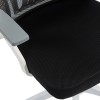 Καρέκλα γραφείου Plymot pakoworld λευκή - mesh μαύρο 48x58x112-122εκ