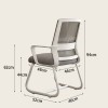 Καρέκλα επισκέπτη Palma pakoworld λευκή- mesh γκρι 46x52x94εκ