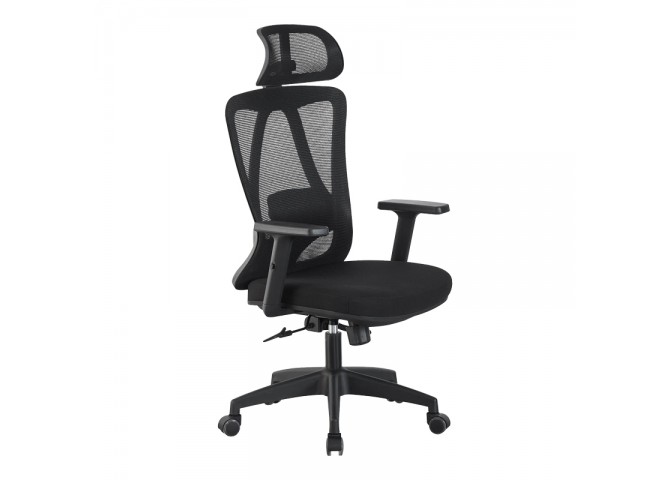 Καρέκλα γραφείου διευθυντή Magida pakoworld mesh μαύρο 58.5x66x115-125εκ