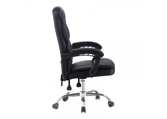 Καρέκλα γραφείου διευθυντή Sanema pakoworld pu μαύρο 62x67x112-122εκ