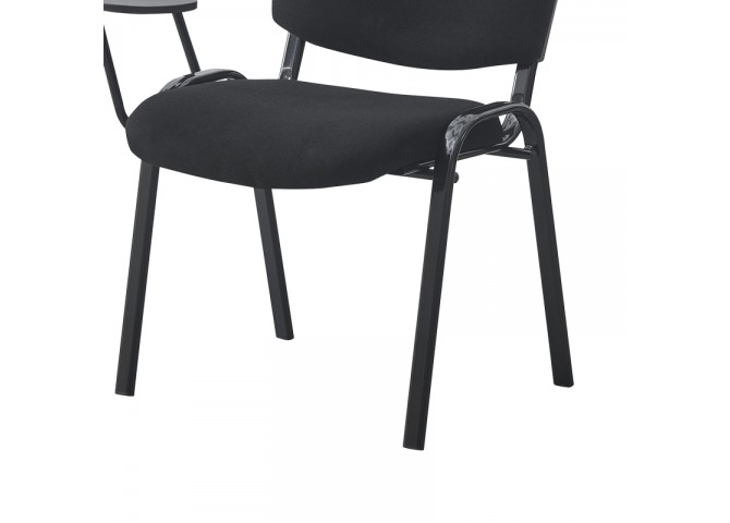Καρέκλα συνεδρίου με αναλόγιο Lector pakoworld μαύρο 54x54x78εκ