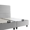 Κρεβάτι διπλό Linteda pakoworld με αποθηκευτικό χώρο γκρι βελούδο 160x200εκ