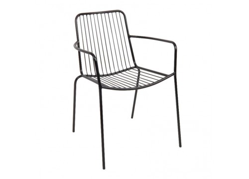 Kαρέκλα με minimal design σε μαύρο χρώμα