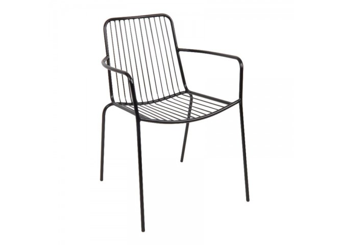 Kαρέκλα με minimal design σε μαύρο χρώμα