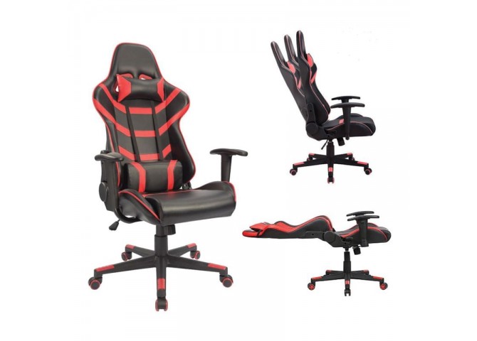 Καρέκλα γραφείου gaming σε κόκκινο & μαύρο