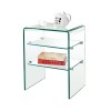 Clear Ραφιέρα 50x40x58cm Γυαλί 12mm
