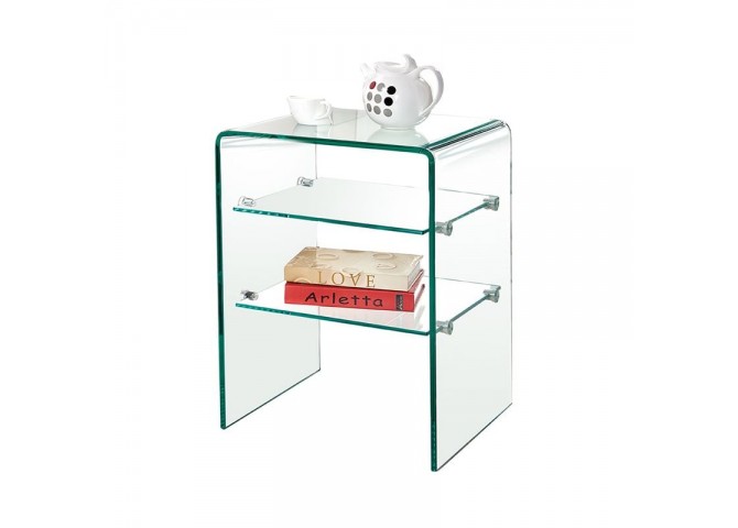 Clear Ραφιέρα 50x40x58cm Γυαλί 12mm