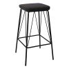 Σκαμπώ BAR Μεταλ.Μαύρο/Pu Vintage Black 43x43x76cm