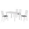 Set (Τρ.120+30x80cm+4 Καρ) Άσπρο