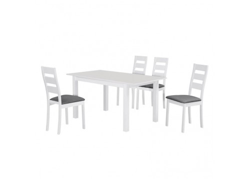 Set (Τρ.120+30x80cm+4 Καρ) Άσπρο