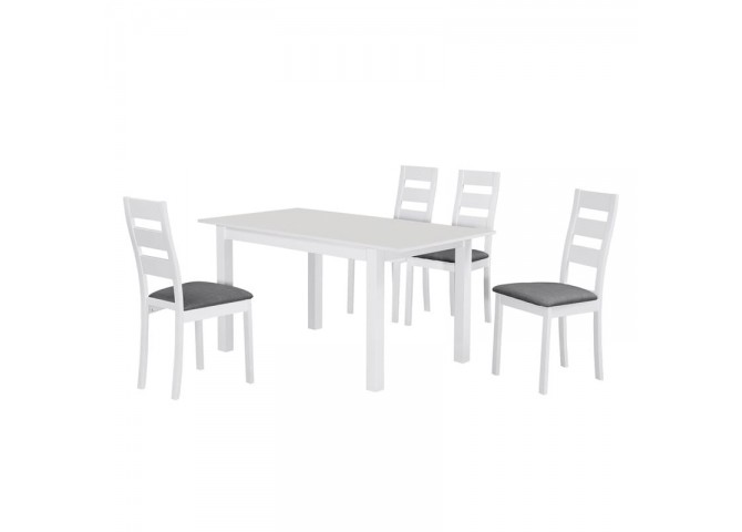 Set (Τρ.120+30x80cm+4 Καρ) Άσπρο