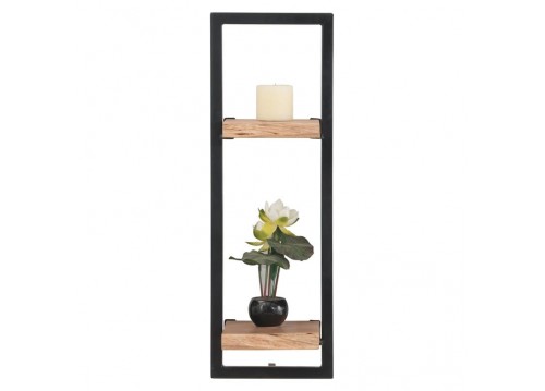Frame Ράφι 25x25x75cm Ακακία Φυσικό/Μετ.Μαύρο