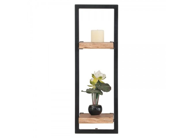 Frame Ράφι 25x25x75cm Ακακία Φυσικό/Μετ.Μαύρο