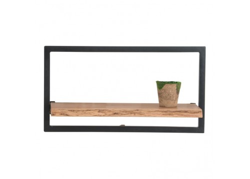 Frame Ράφι 65x25x35cm Ακακία Φυσικό/Μετ.Μαύρο