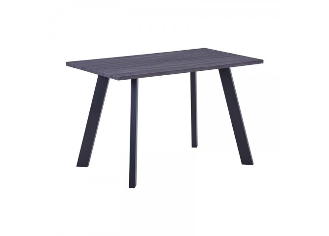 Τραπέζι 120x70x75cm Grey Walnut/Βαφή Μαύρη