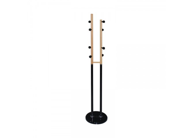 Καλόγερος Μεταλλικός Μαύρος/Φυσικό D.37x170cm