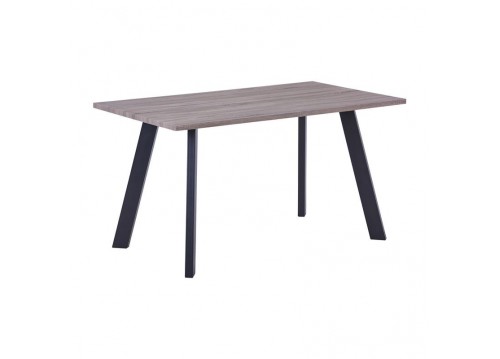 Τραπέζι Sonoma Oak/Βαφή Μαύρη 140x80x75cm