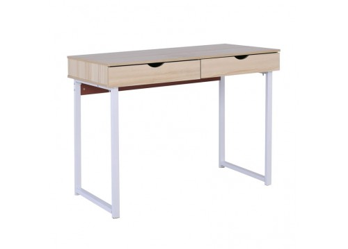 ΓΡΑΦΕΙΟ Η/Υ (2-συρτ) 100x48x75cm Μεταλ.Άσπρο/Maple