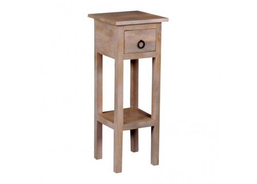 CLASSIC Stand - Τραπεζάκι Βοηθητικό Η.65cm, 1 Συρτάρι, Ξύλο Ακακία Φυσικό