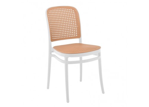 FLORENCE Stacking Chair PP White/Beige