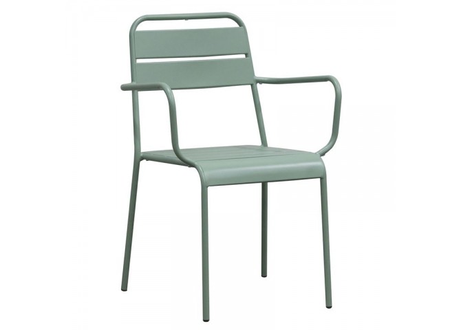 BRIO Πολυθρόνα Στοιβαζόμενη Μέταλλο Βαφή Sandy Green 5635C