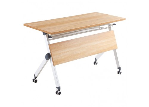 UNIT Γραφείο Η/Υ, Μέταλλο Βαφή Άσπρο, Melamine Απόχρωση Sonoma