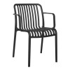 MODA-H Stackable Armchair PP-UV Black