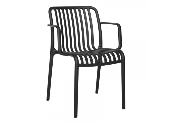 MODA-H Stackable Armchair PP-UV Black